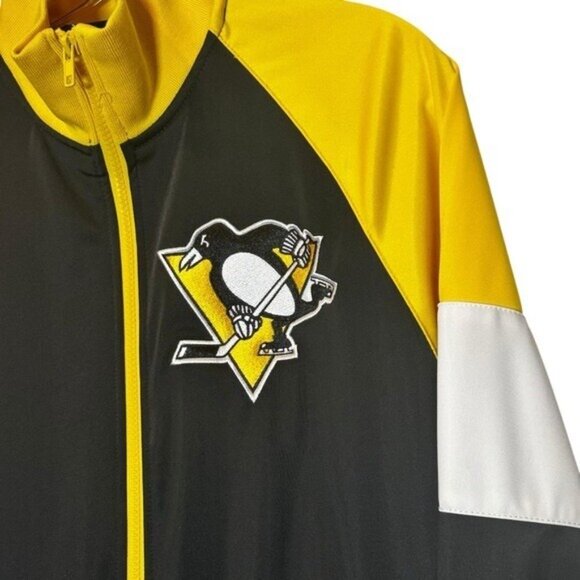 Pittsburgh Penguins Mitchell & Ness M Tailored Full Zip Vintage Hockey Jacket - Picture 7 of 9